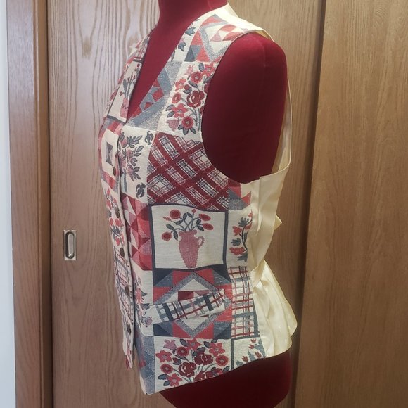 Vintage Tapestry Patchwork Vest - Picture 6 of 10